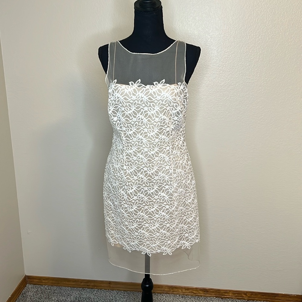 Beautiful beaded prom dress.